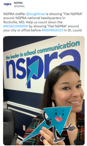 Tweet of Flat NSPRA exploring the NSPRA offices.